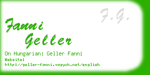 fanni geller business card